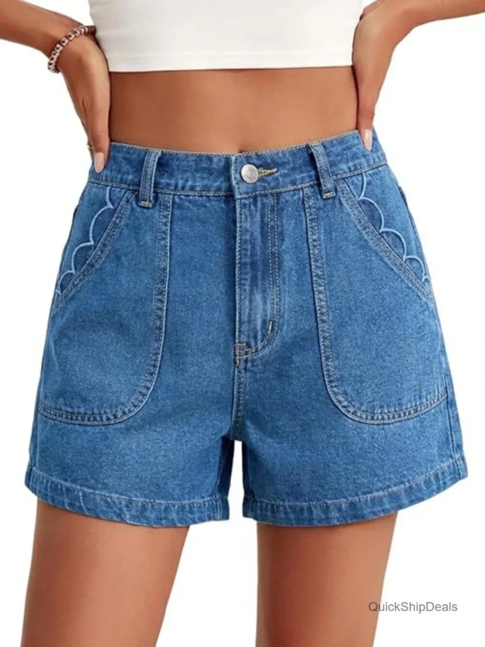 Baggy High Waisted Denim Shorts Jorts Wide Leg Summer Casual Vintage